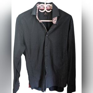 2/22$ Sloane Men's Black Patterned Shirt
